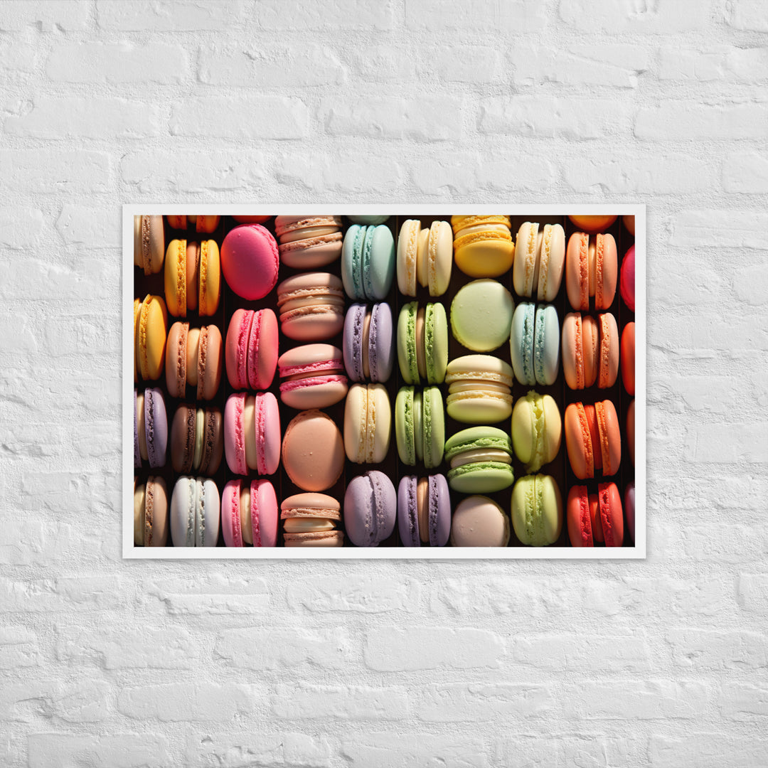 Mixed Flavored Macarons Framed poster 🤤 from Yumify.AI