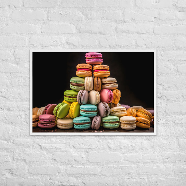 Mixed Flavored Macarons Framed poster 🤤 from Yumify.AI