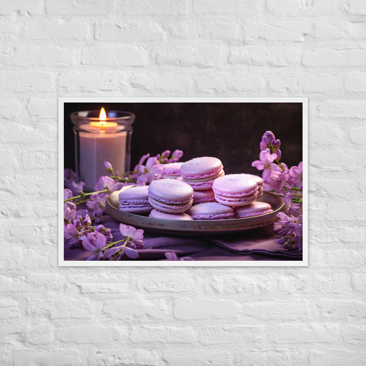 Lavender Macarons Framed poster 🤤 from Yumify.AI