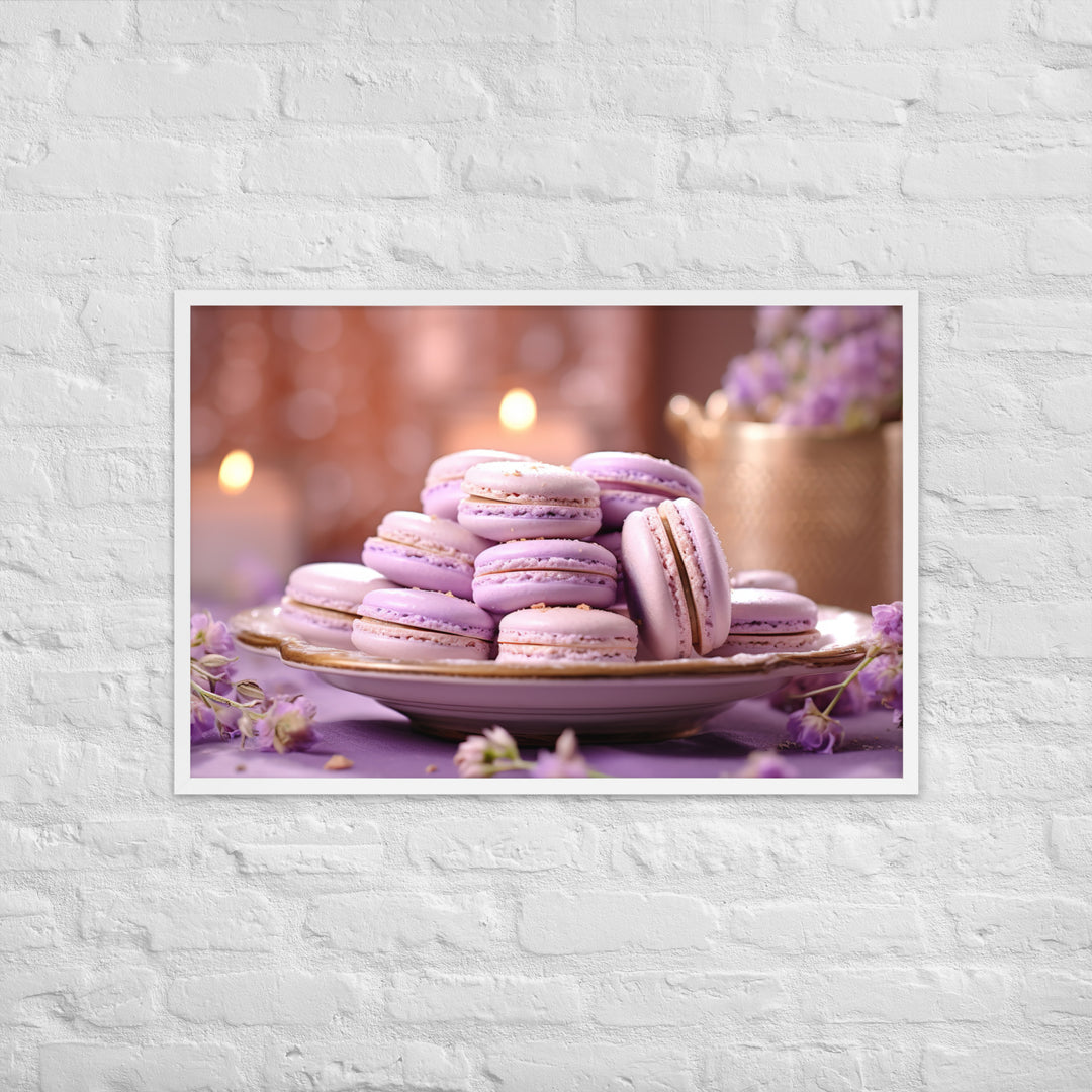 Lavender Macarons Framed poster 🤤 from Yumify.AI