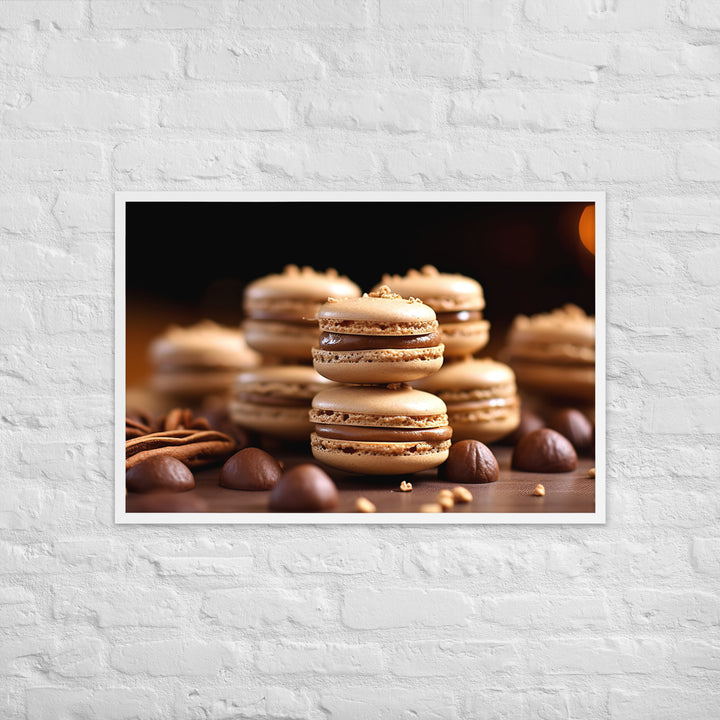 Hazelnut Macarons Framed poster 🤤 from Yumify.AI