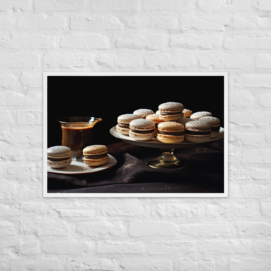 Earl Grey Macarons Framed poster 🤤 from Yumify.AI