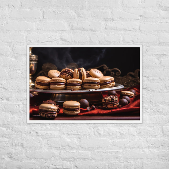 Chocolate Macarons Framed poster 🤤 from Yumify.AI