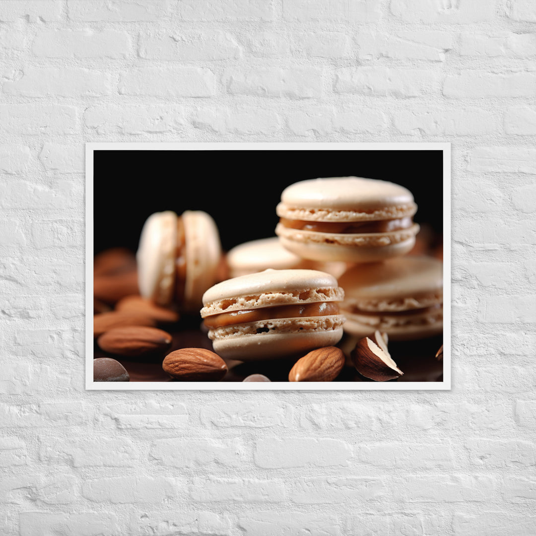 Almond Macarons Framed poster 🤤 from Yumify.AI