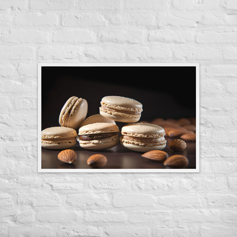Almond Macarons Framed poster 🤤 from Yumify.AI