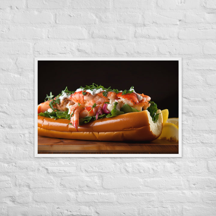 Maine Style Lobster Roll Framed poster 🤤 from Yumify.AI