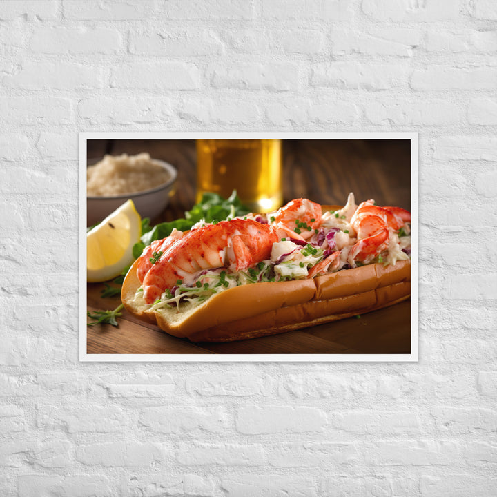 Maine Style Lobster Roll Framed poster 🤤 from Yumify.AI