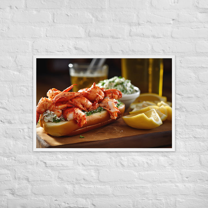 Lemon Butter Lobster Roll Framed poster 🤤 from Yumify.AI