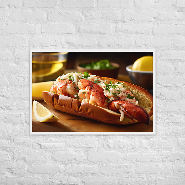 Lemon Butter Lobster Roll Framed poster 🤤 from Yumify.AI