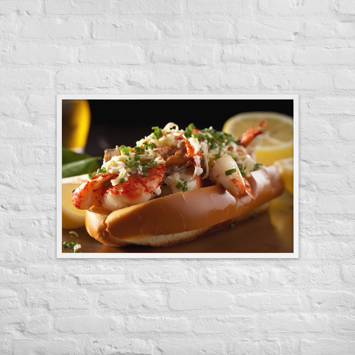 Lemon Butter Lobster Roll Framed poster 🤤 from Yumify.AI