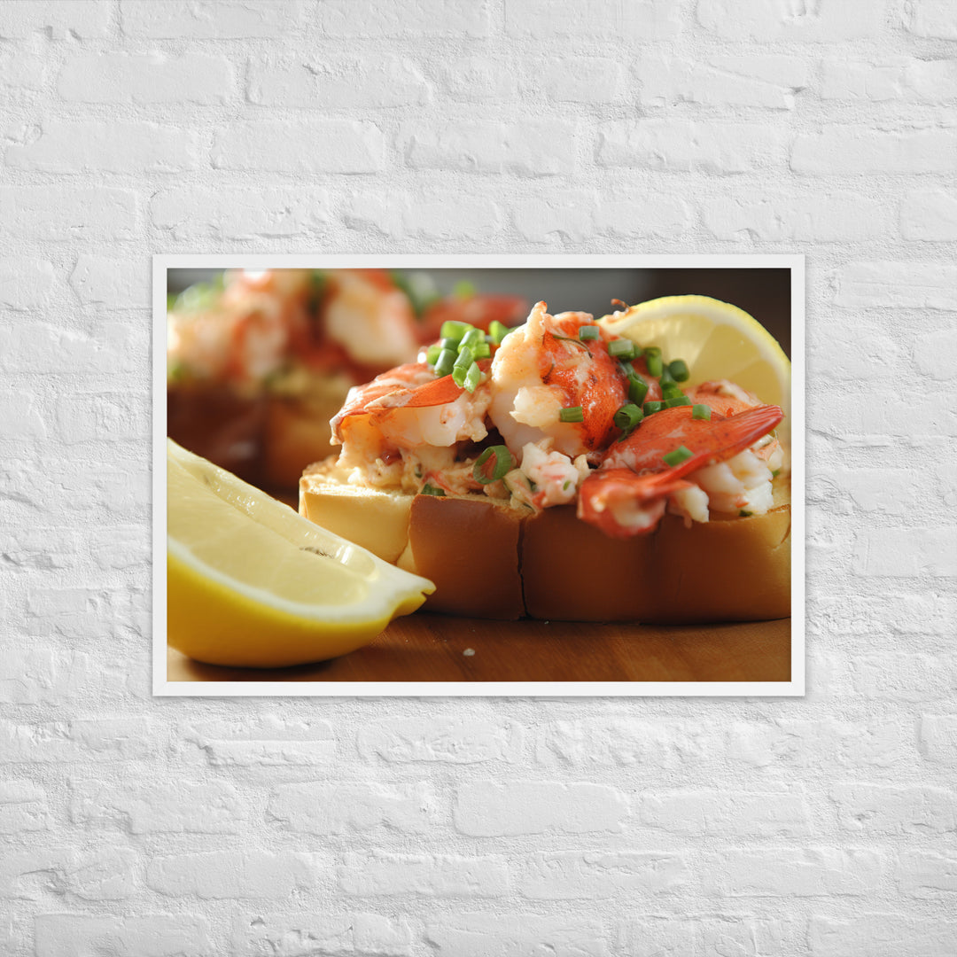 Lemon Butter Lobster Roll Framed poster 🤤 from Yumify.AI