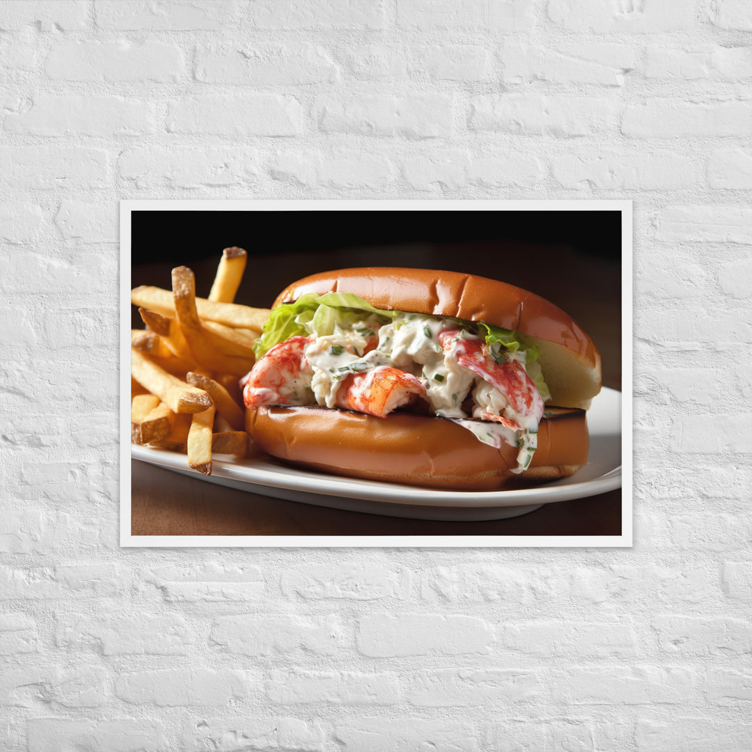 Connecticut Style Lobster Roll Framed poster 🤤 from Yumify.AI