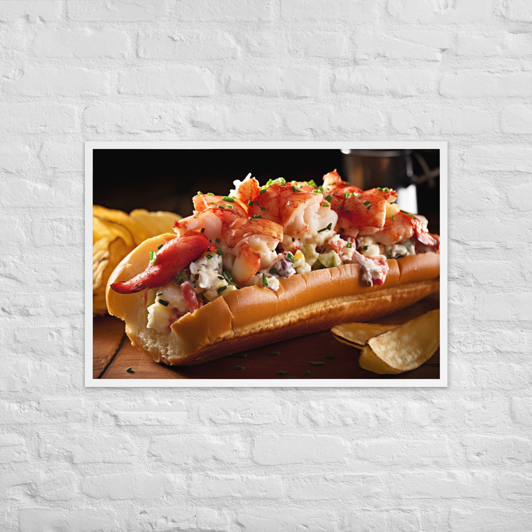 Connecticut Style Lobster Roll Framed poster 🤤 from Yumify.AI