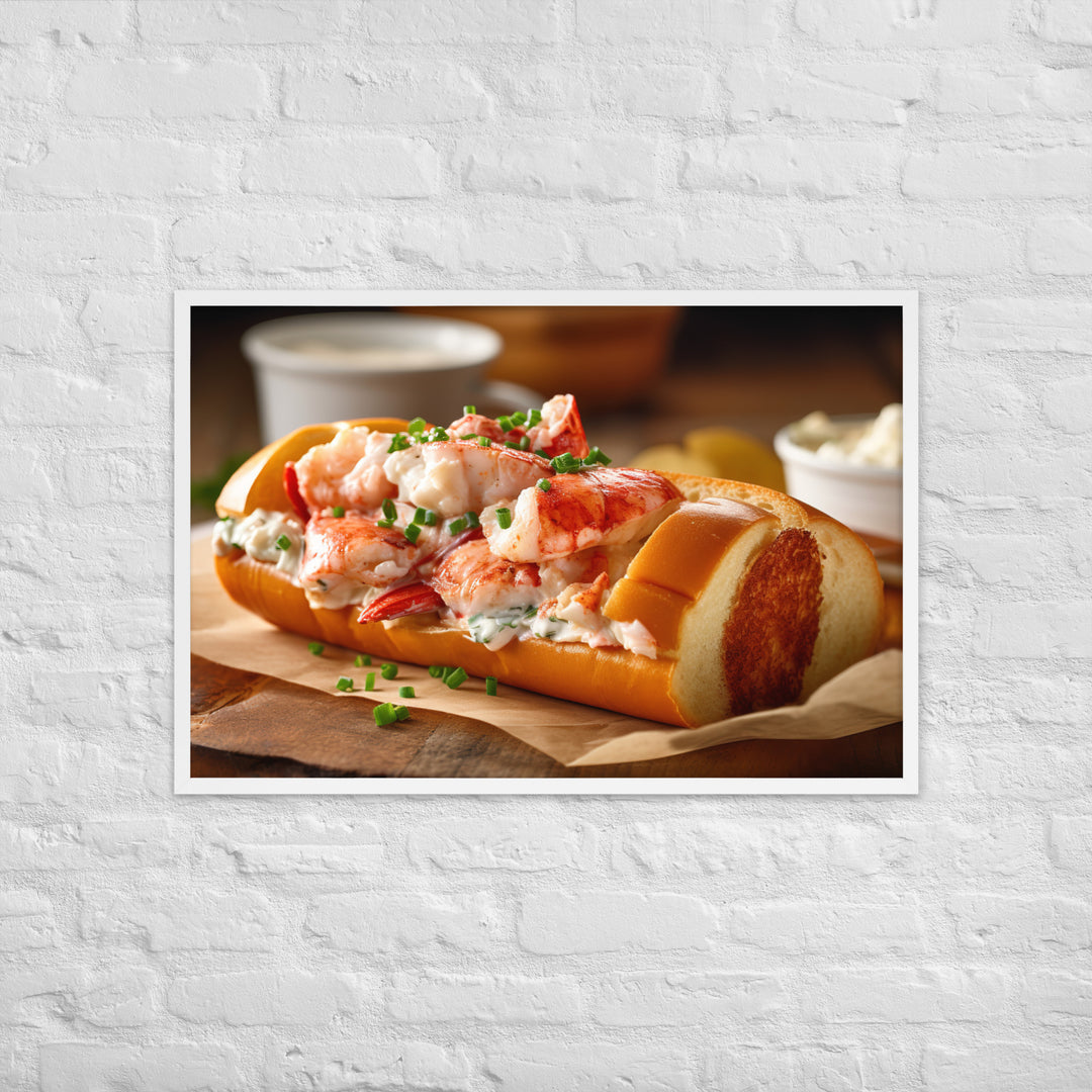 Classic Lobster Roll Framed poster 🤤 from Yumify.AI