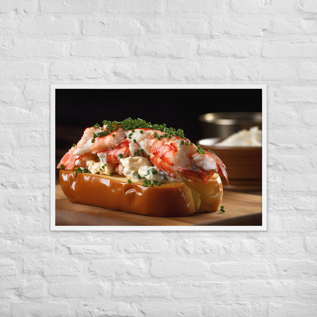 Classic Lobster Roll Framed poster 🤤 from Yumify.AI