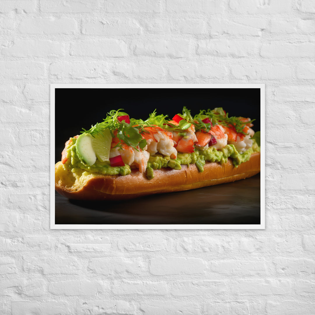 Avocado Lobster Roll Framed poster 🤤 from Yumify.AI