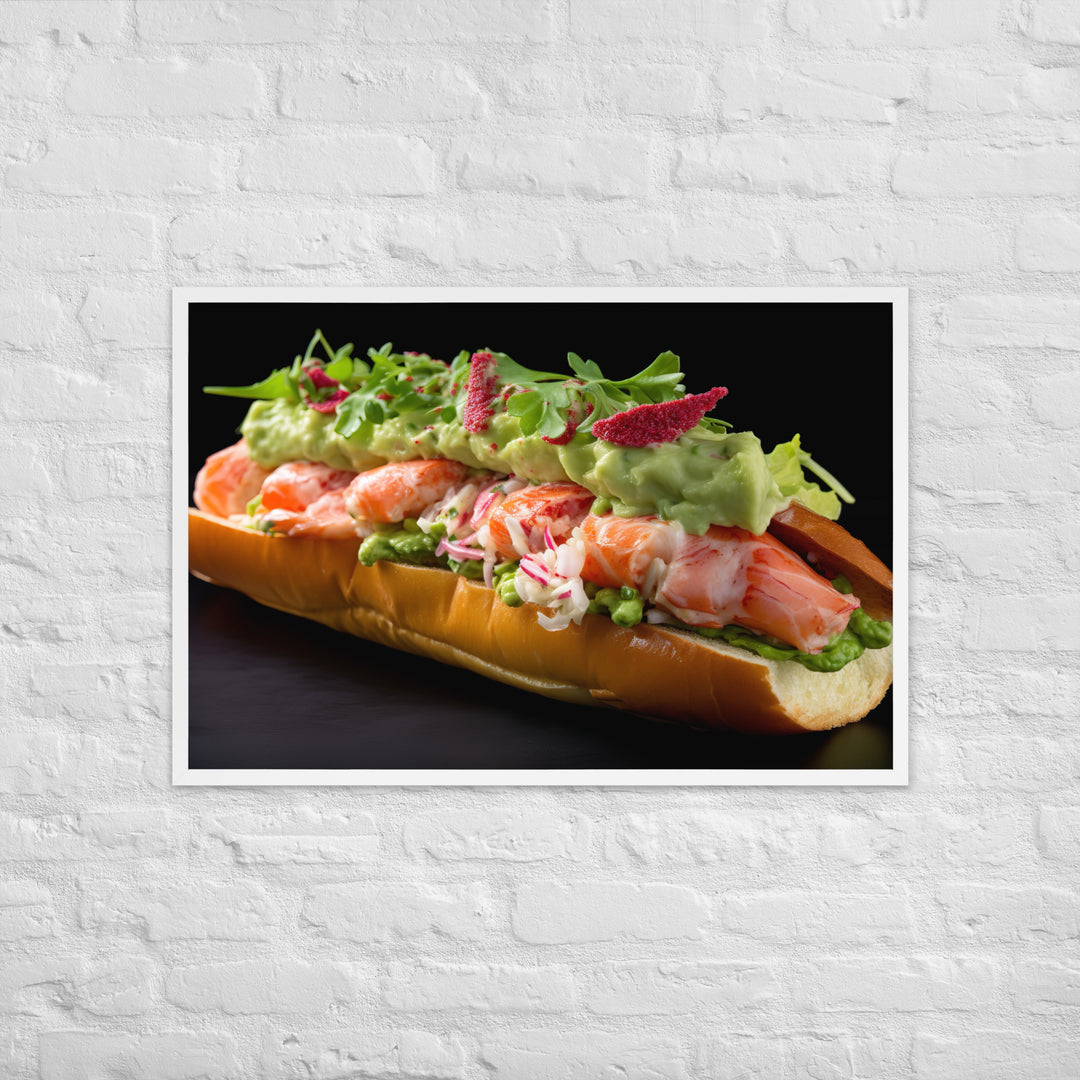 Avocado Lobster Roll Framed poster 🤤 from Yumify.AI