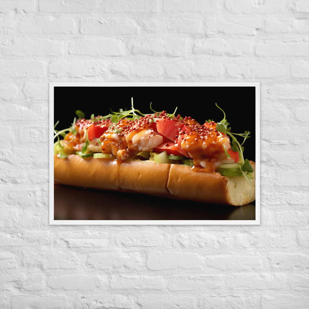 Lobster Roll Framed poster 🤤 from Yumify.AI