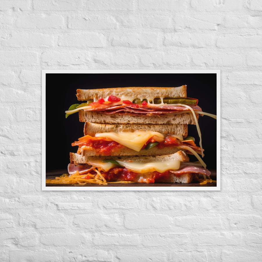 Cheese Sandwich Framed poster 🤤 from Yumify.AI