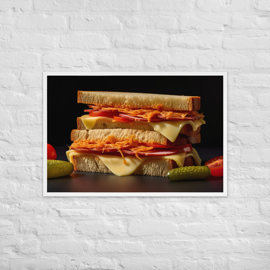 Cheese Sandwich Framed poster 🤤 from Yumify.AI