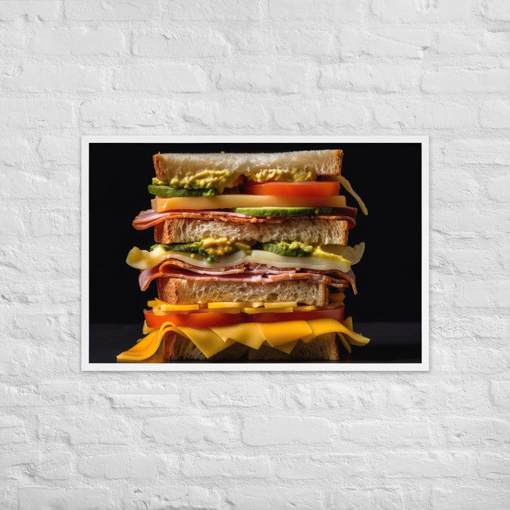 Cheese Sandwich Framed poster 🤤 from Yumify.AI