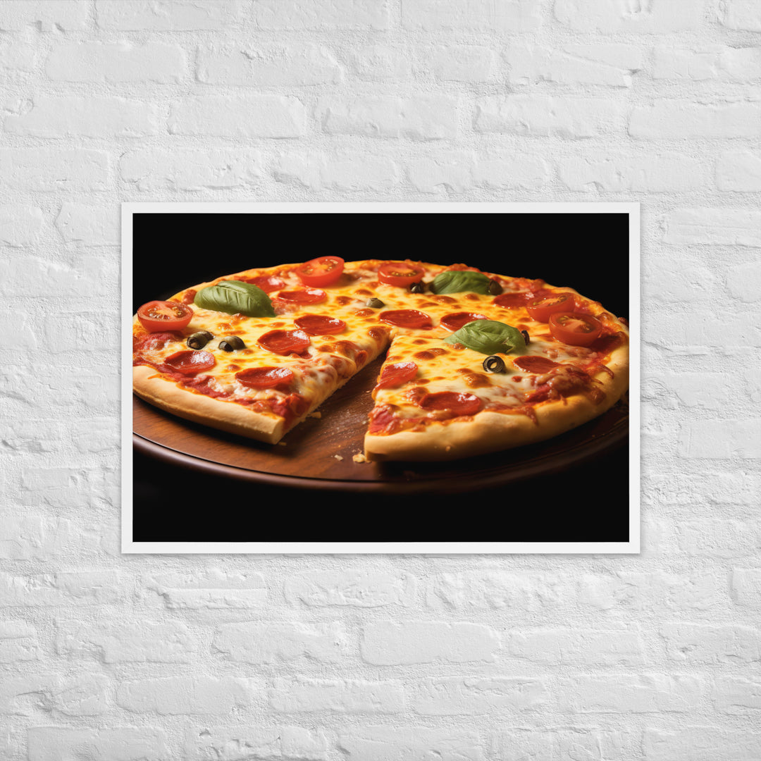 Cheese Pizza Framed poster 🤤 from Yumify.AI