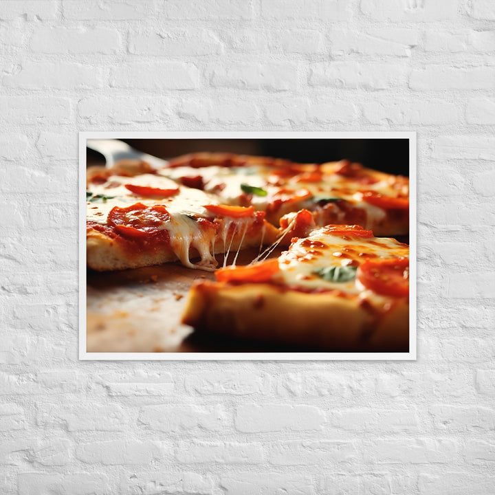 Cheese Pizza Framed poster 🤤 from Yumify.AI