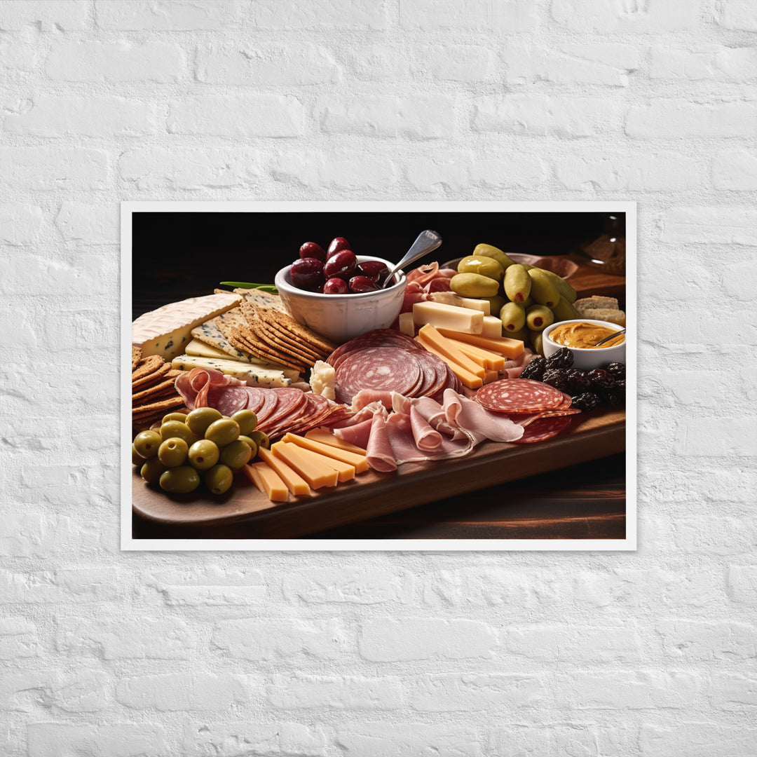 Cheese and Charcuterie Platter Framed poster 🤤 from Yumify.AI