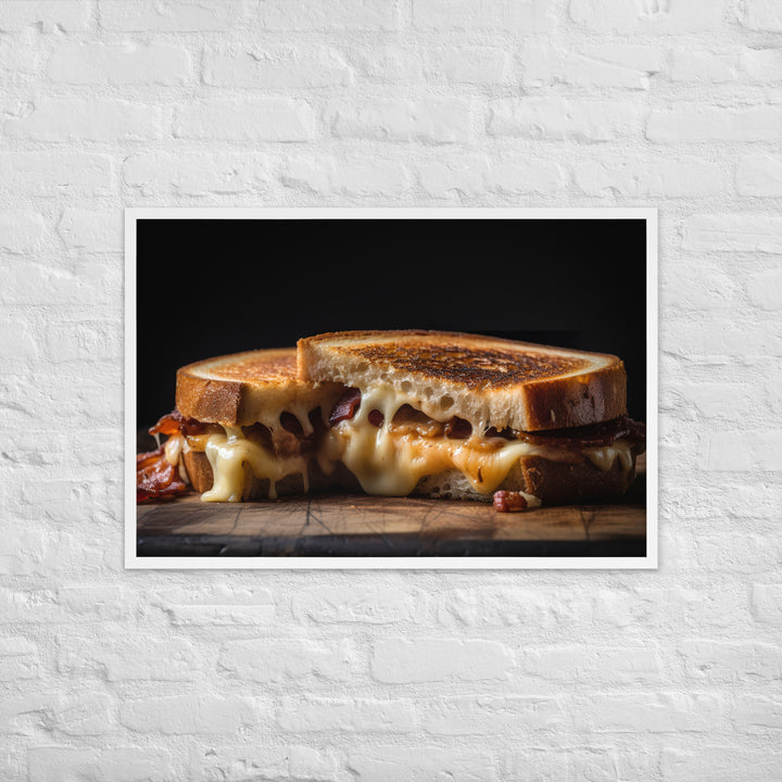 Swiss and Bacon Grilled Cheese Framed poster 🤤 from Yumify.AI