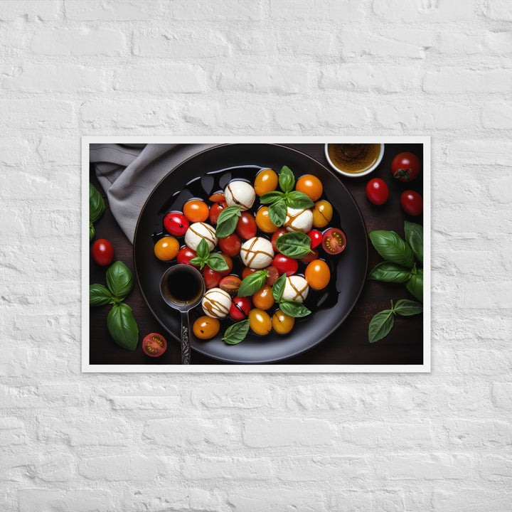 Sliced mozzarella cheese Framed poster 🤤 from Yumify.AI