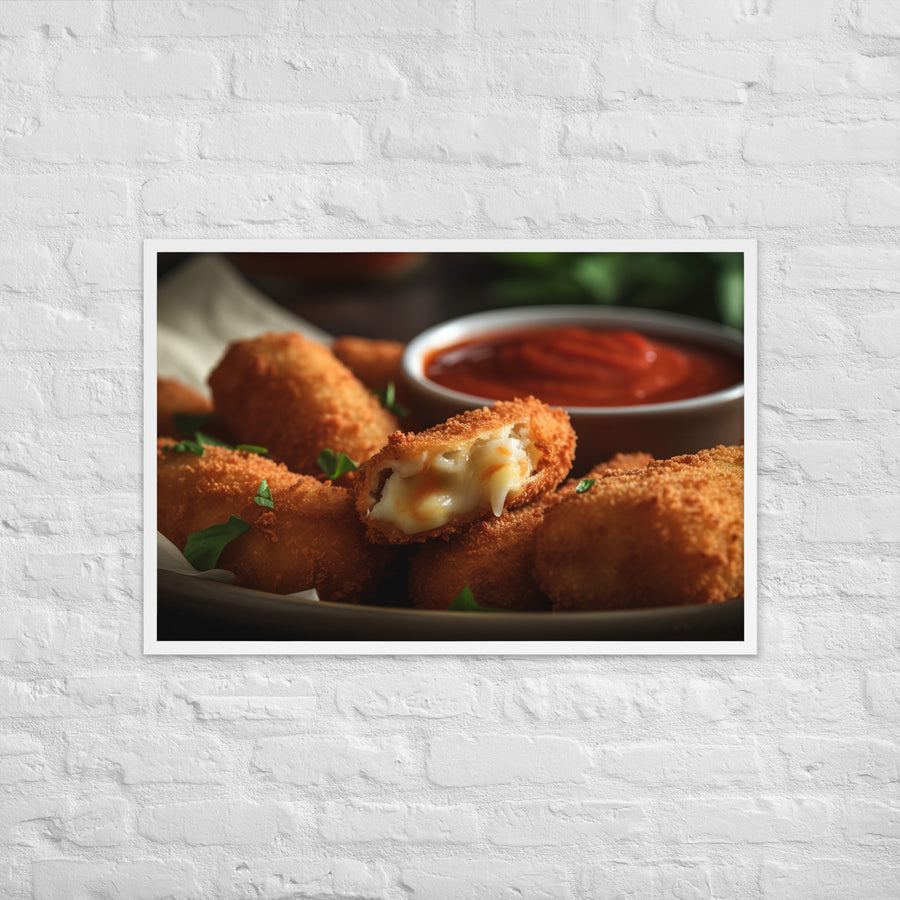 Mozzarella Sticks Framed poster 🤤 from Yumify.AI