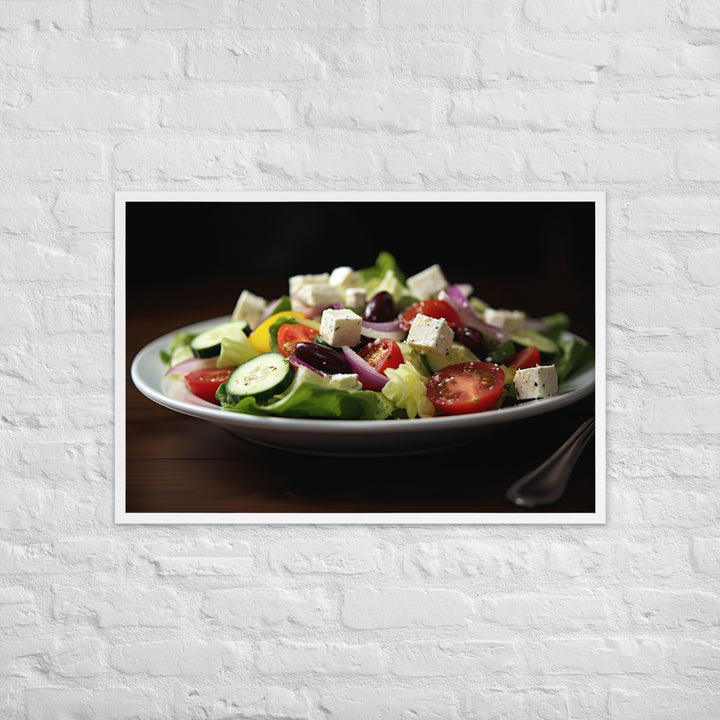 Greek Salad with Feta Framed poster 🤤 from Yumify.AI