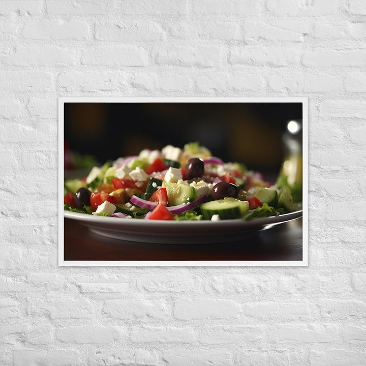 Greek Salad with Feta Framed poster 🤤 from Yumify.AI