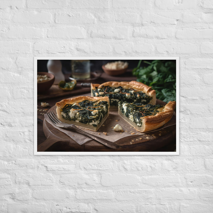 Feta and Spinach Tart Framed poster 🤤 from Yumify.AI