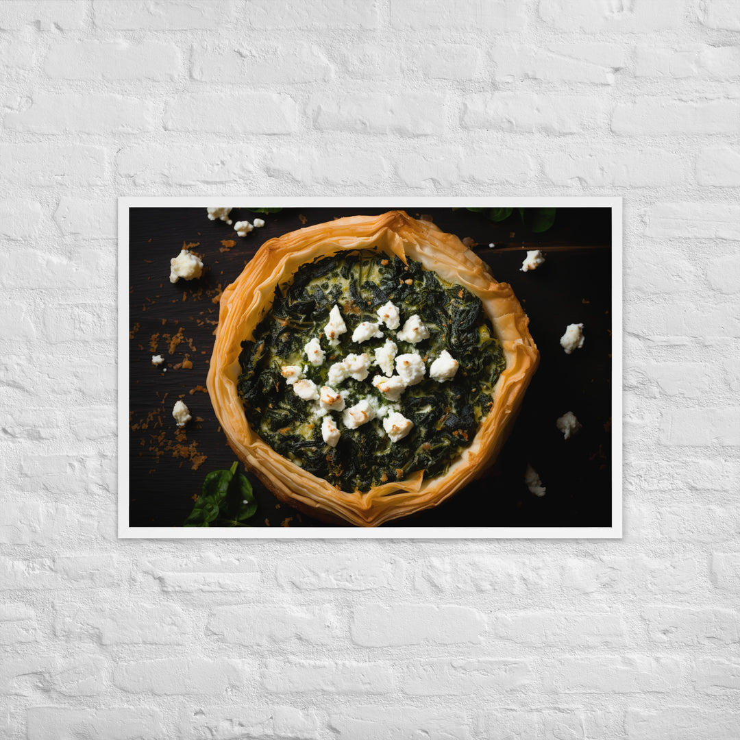 Feta and Spinach Tart Framed poster 🤤 from Yumify.AI