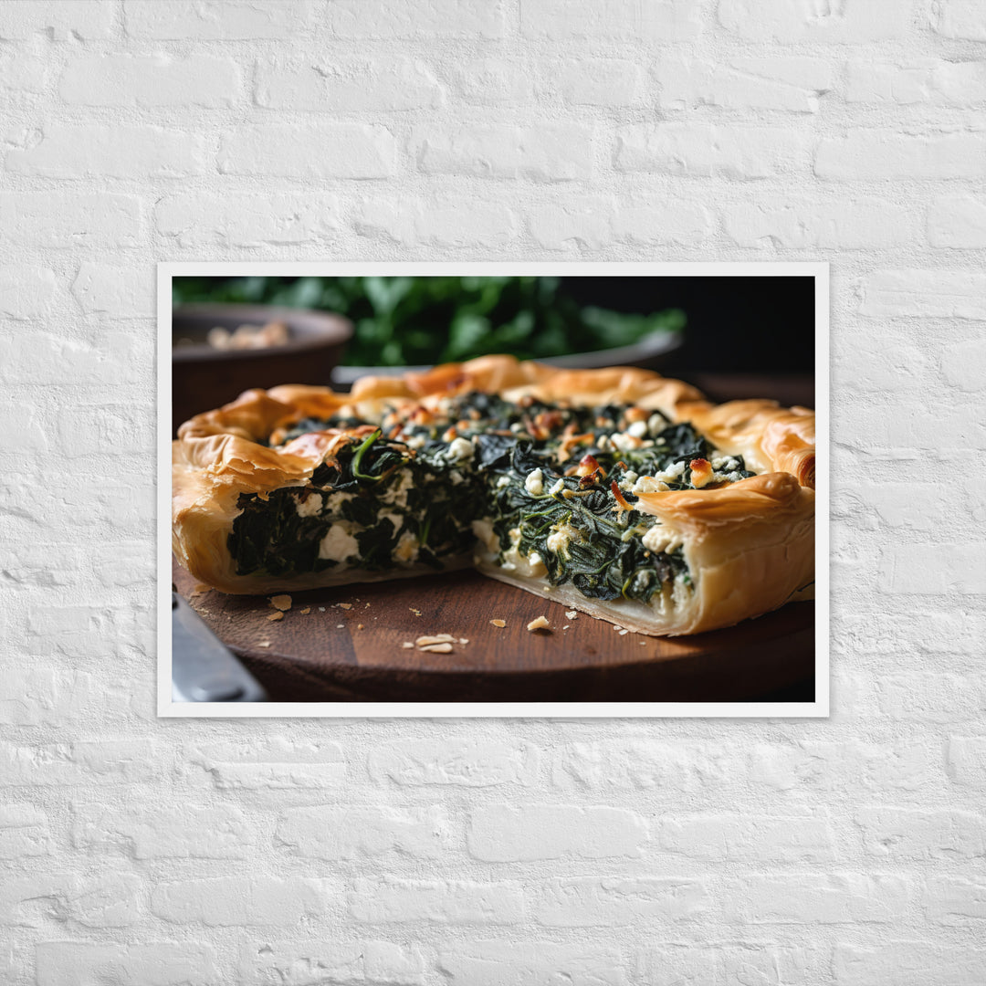 Feta and Spinach Tart Framed poster 🤤 from Yumify.AI