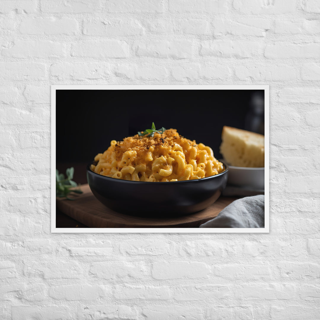 Cheddar Mac and Cheese Framed poster 🤤 from Yumify.AI