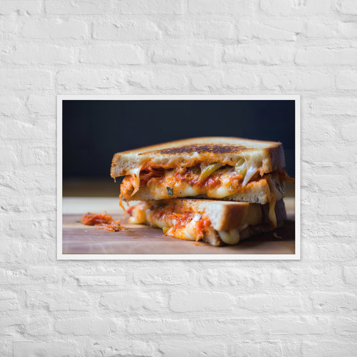 Kimchi Grilled Cheese Framed poster 🤤 from Yumify.AI