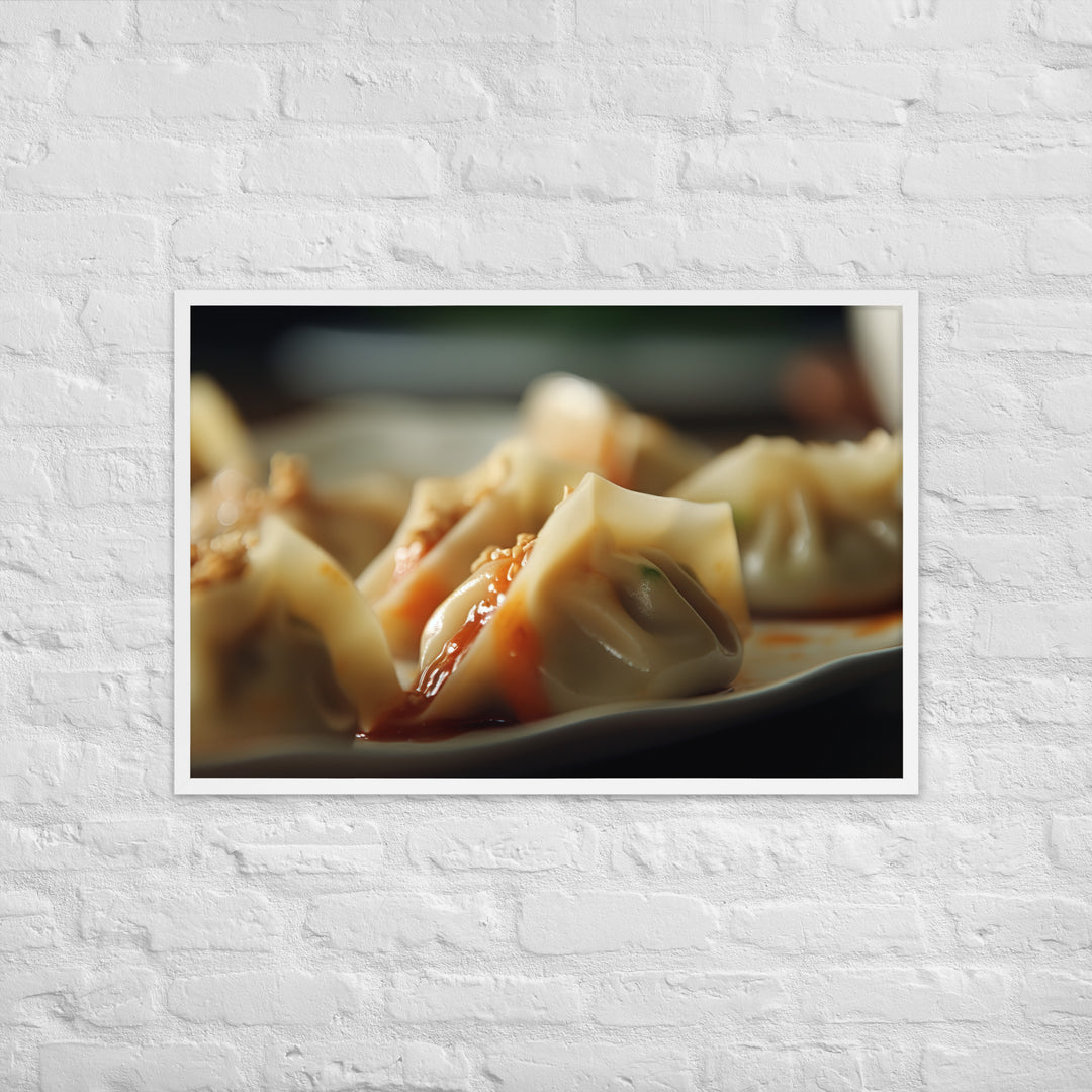 Kimchi Dumplings Framed poster 🤤 from Yumify.AI