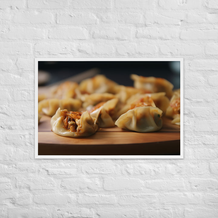 Kimchi Dumplings Framed poster 🤤 from Yumify.AI