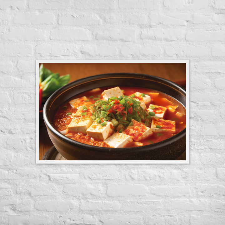 Kimchi Tofu Soup Framed poster 🤤 from Yumify.AI