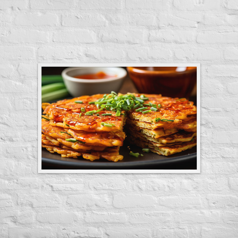 Kimchi Pancake Framed poster 🤤 from Yumify.AI