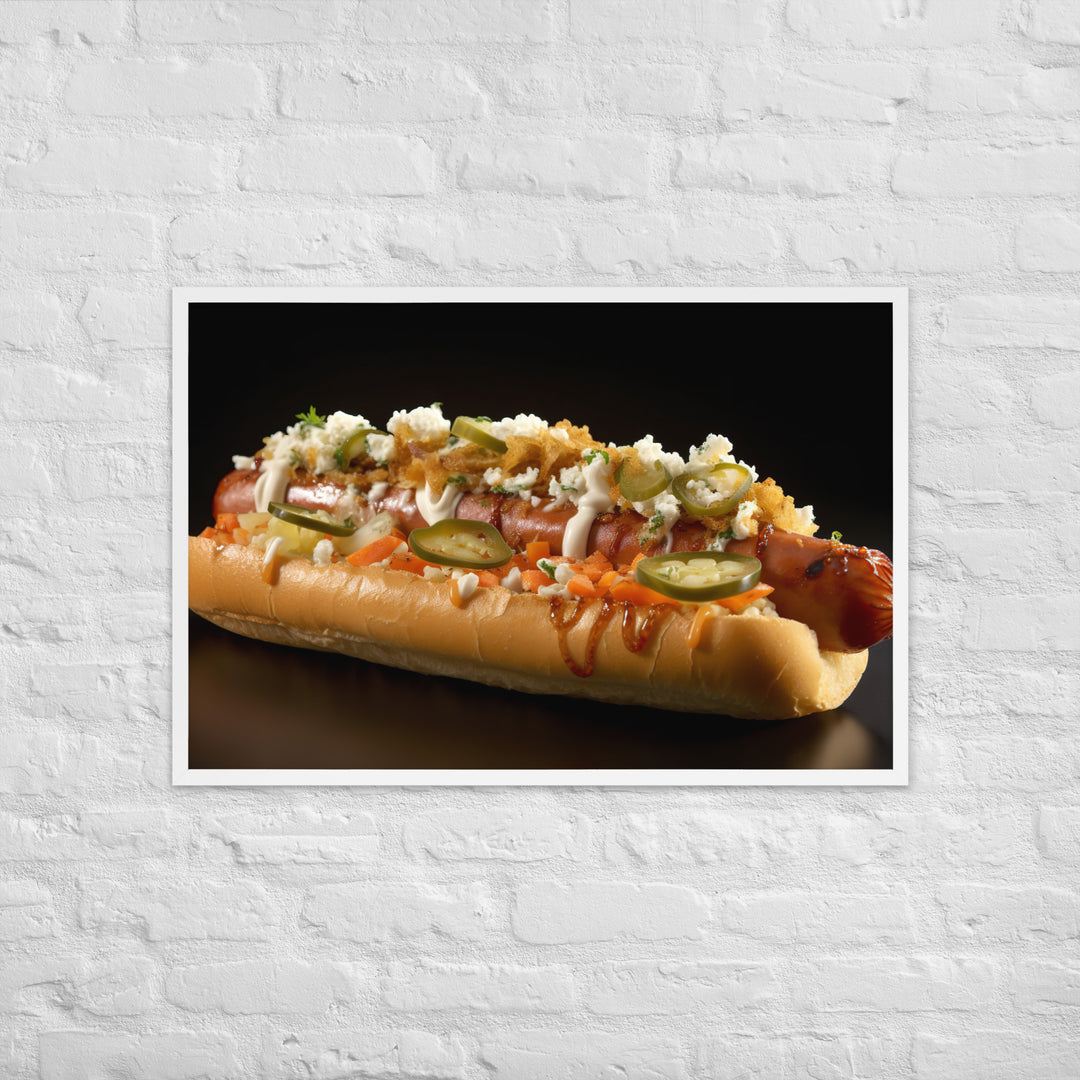 Kimchi Hot Dog Framed poster 🤤 from Yumify.AI