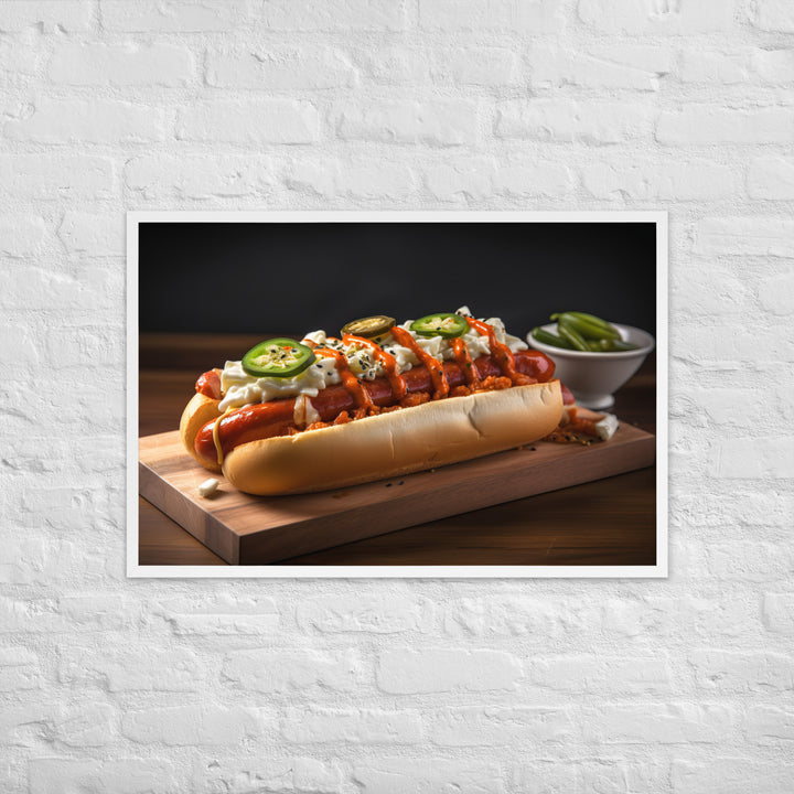 Kimchi Hot Dog Framed poster 🤤 from Yumify.AI