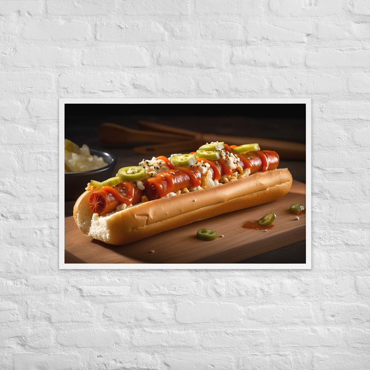 Kimchi Hot Dog Framed poster 🤤 from Yumify.AI