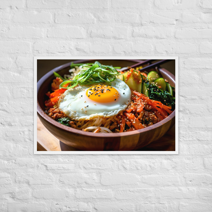 Kimchi Bibimbap Framed poster 🤤 from Yumify.AI