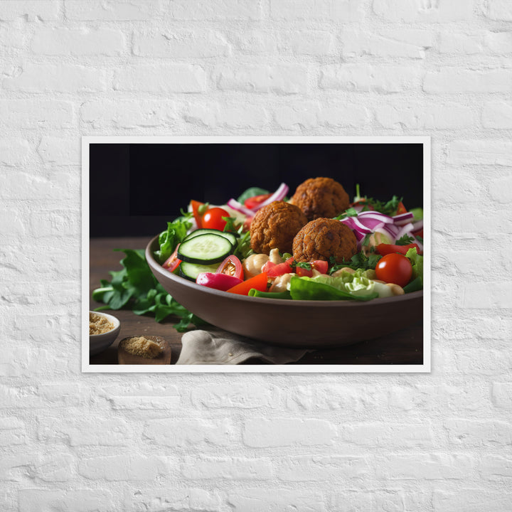 Falafel Salad Bowl Framed poster 🤤 from Yumify.AI