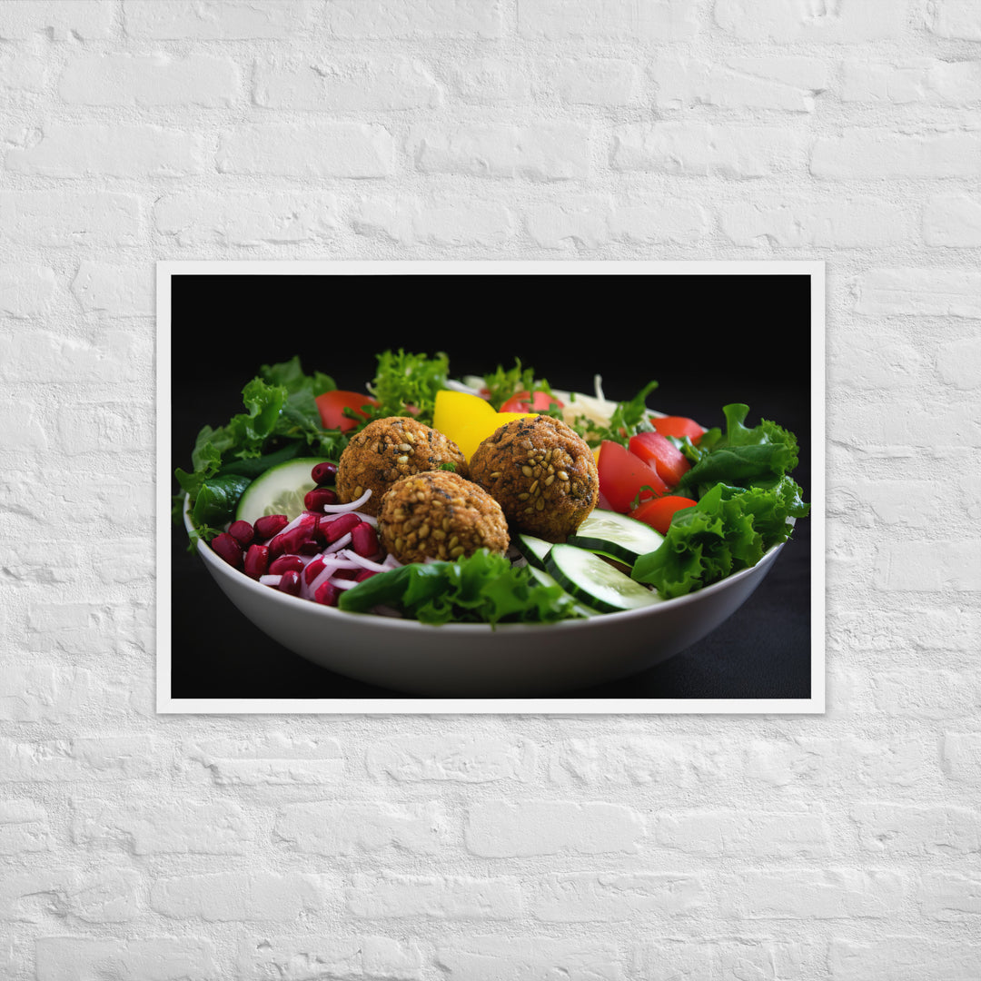 Falafel Salad Bowl Framed poster 🤤 from Yumify.AI