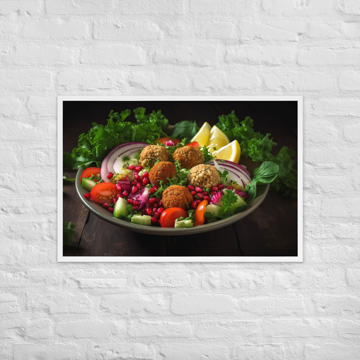 Falafel Salad Bowl Framed poster 🤤 from Yumify.AI