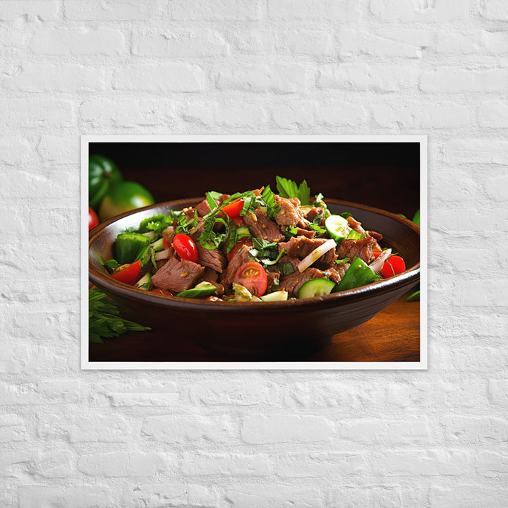 Thai Beef Salad Framed poster 🤤 from Yumify.AI